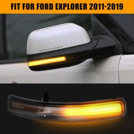 doiplent [2pcs] Side Mirror Turn Signal Lights for Ford Explorer 2011-2019 Replacement# BB5Z-13B375-A, BB5Z13B375A Sequential Dynamic Mirror Turn Signal Lights Assemely-Smoked Lens