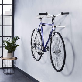 Borgen Bike Wall Mount - Racing Bike Wall Mount Wood for Wall - Noble wood with soft rubber pad - Bike Wall Mounts for MTB, Road Bike and City Bike