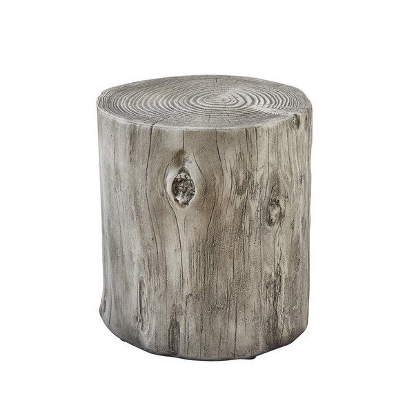 Ball & Cast Concrete Stool End Table, 16.5"H, Gray