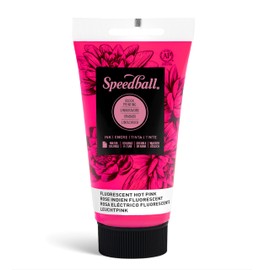 Speedball Inchiostro solubile in acqua, 75 ml, rosa acceso, per stampa a blocchi, linoleum, serigrafia, per artisti