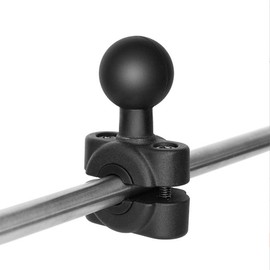 Strg Handlebar Mount Base with 1'' Ball for Rails 0.32'' to 0.55'' in Diameter, Ball Mount Base Compatible with RAM Mounts B Size 1 inch Ball Double Socket Arm & Bike Motorcycle Phone Holder