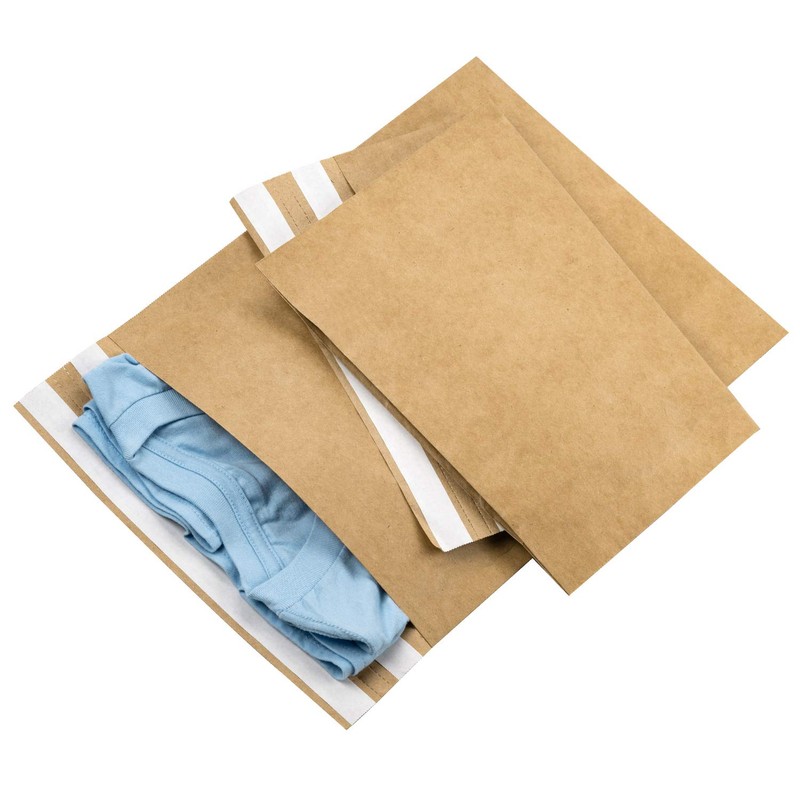 RUSPEPA Kraft Paper Poly Envelopes Mailer, Self Seal, 100% Recyclable,