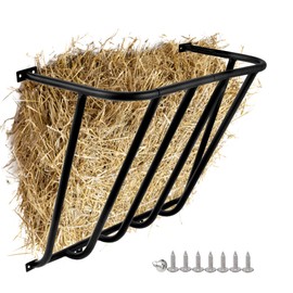 ICITYWALL Hay Feeder Goat, 24.8 x 21.26 x 12.2 Multiple Sided Goat Hay Rack, Heavy Duty Galvanized Metal Wall Hay Rack for Sheep Horses, etc