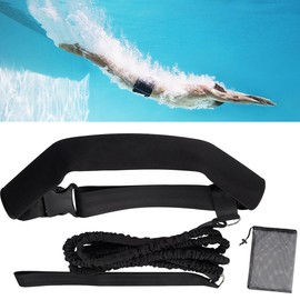 SUQ Swimming Belt for Pool 2.2 m, Pool Swimming Belt Adjustable, Swimming Belt for Children and Adults, Swimming Aid Belt, Increases Strength and Endurance, Aqua Fitness, Fitness Accessories (Black)
