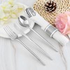 400PCS Pre-Rolled Plastic Cutlery Set Disposable - Wrapped Silver Plastic