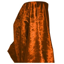 A-Express Crushed Velvet Fabric Soft Velvet Carnival Clothing Costume Decorative Fabric Curtain Fabric Tailoring Fabric 140 cm Width - 1 Metre 100 cm x 140 cm Terracotta