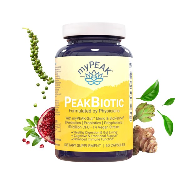 myPEAK myPEAK PeakBiotic: The Ultimate Vegan Synbiotic with 50 Billion