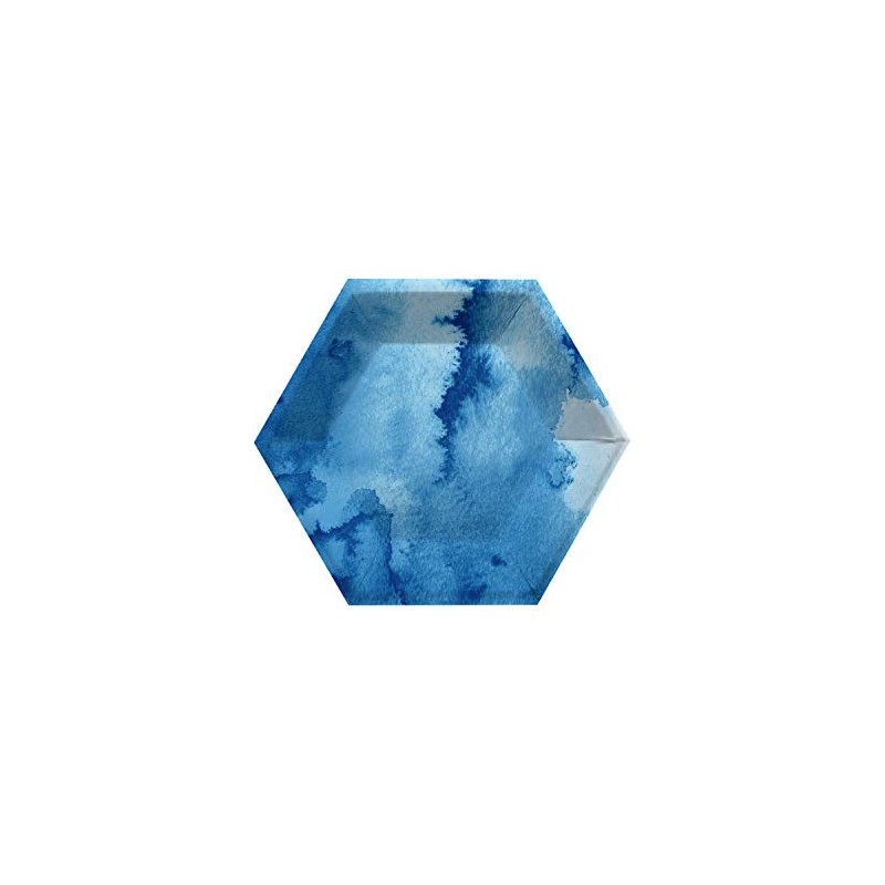 Watercolor Wash Blue Dessert Plates, 8 ct