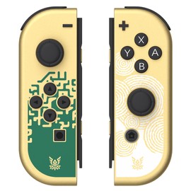 YKASEK Joy Cons for Switch Controllers, Wireless Replacement Joycons, Left and Right Controllers Joycon Support Sports Dual Vibration/Wake-up/Motion Control (Gold