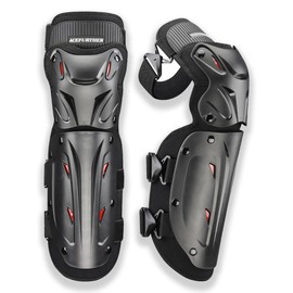 ADILIKADII Rodilleras para Motociclista, 1 Par Protector de Rodilla para Moto con Cinta Reflectante, Rodilleras Ajustable para Motocross Carreras Biker Anti-impacto, Equipo Protector para Bici MTB ATV