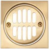 Westbrass Shower Strainer Set Square with Crown, Polished Brass, D313-03