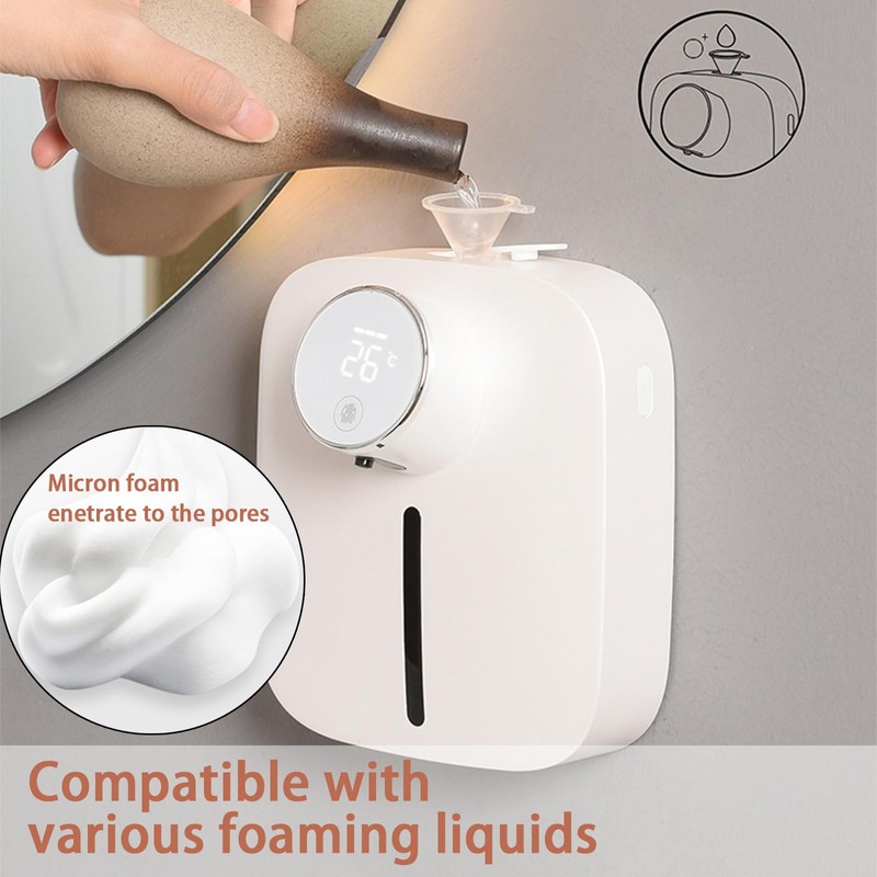 Automatic Soap Dispenser Touchless,Soap Dispenser for Kitchen Sink,Foaming Soap Dispensers-Rechargeable,