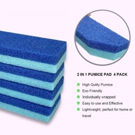4-Pack Blue Foot Pumice Stone – Superior Callus Remover & Exfoliating Scrubber for Soft, Smooth Feet