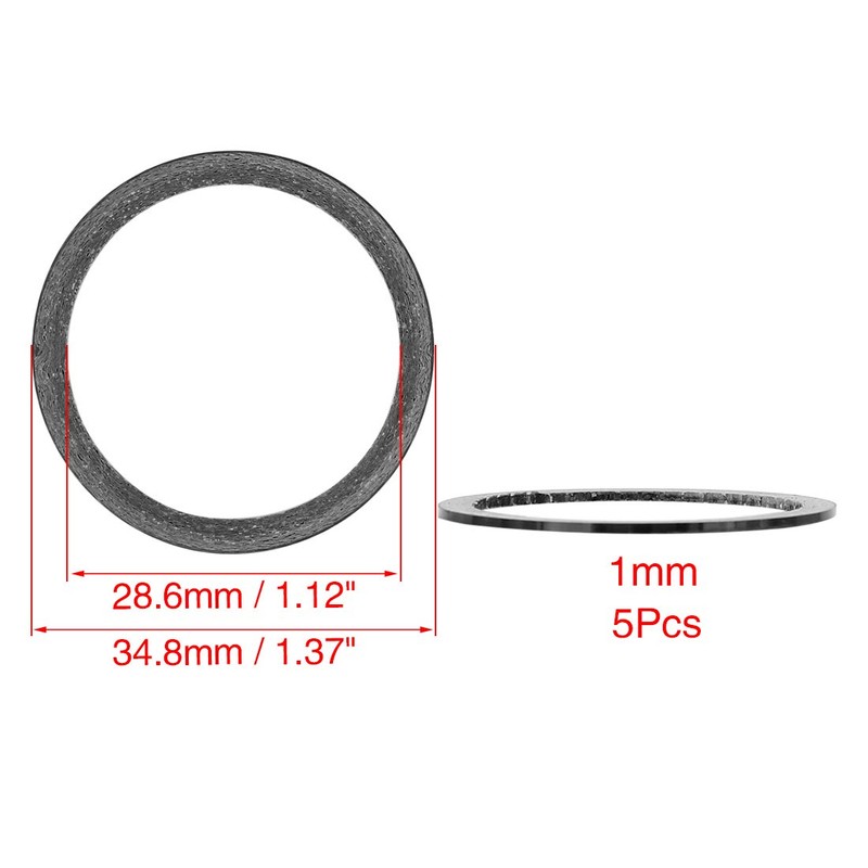 X AUTOHAUX Headset Spacer 1mm Carbon Fiber Handlebar Stem Spacer