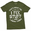 Men's Funny I fix Stuff T-Shirt Mechanic Engineer Garage Tee