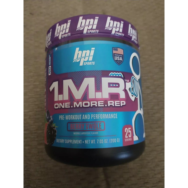 BPI Sports 1MR Pre-Workout Powder, Berry Swole Flavor,Exp 10/2026, New,