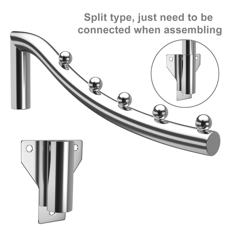 Clothes Fan Foldable Stainless Steel Wall Hanger Adjustable Space-Saving 5