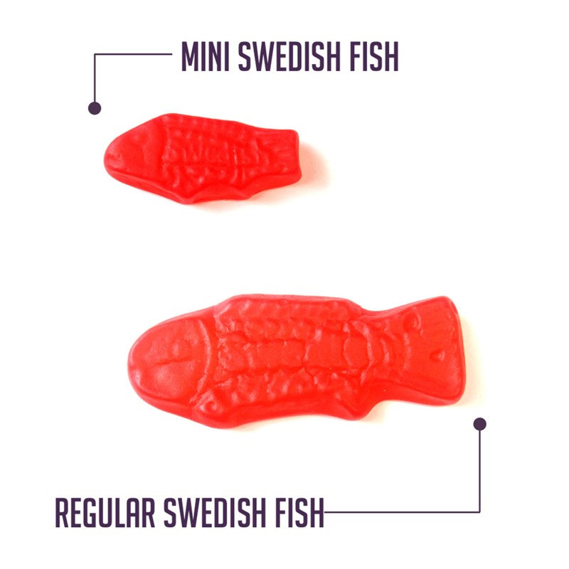 SWEDISH FISH Mini Assorted Soft & Chewy Gummy Candy, Family