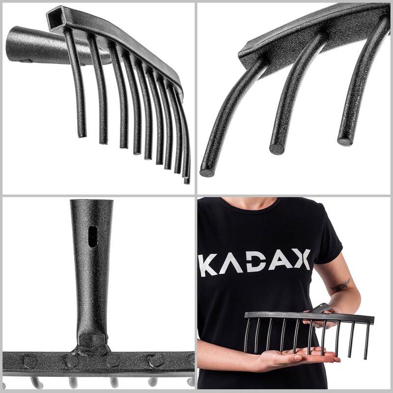 KADAX Steel Garden Rake, Stone Rake, Garden Rake without Handle,