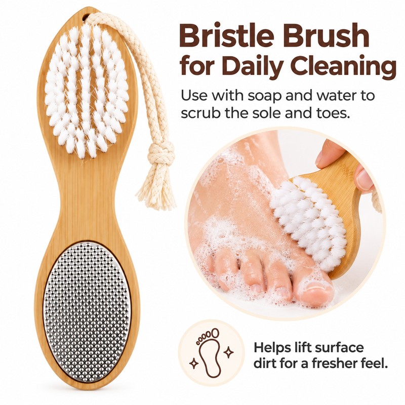 14-in-1 Foot Care Tool for At-Home Grooming – Wood Hand