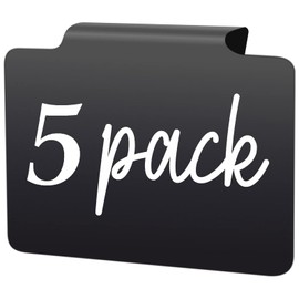 5 Pack Basket Labels Clip On - Clip for Storage Baskets - Bins - Boxes - Pantry - Plastic Chalkboard Tag - On Blackboard，Box Clip On Black，Black Labels