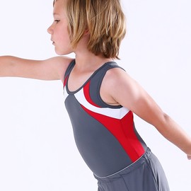 NEW DANCE Boy's Gymnastics Leotard Toddler Ballet Dance Practice Atheletic Competition Training Tank Gray,MC