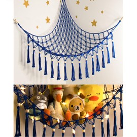 Teddy Hammock - Cuddly Toy Storage Hammock for Stuffed Animals X-Large- Soft Toy Storage Net Teddy Bear Storage - Cute Hanging Plushie Net Kids Baby girl Nursery Bedroom Room Decor