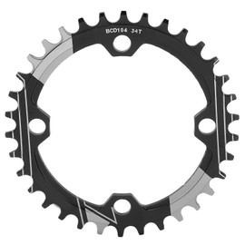 Lebycle 34T Mountain Bike Chain Wheel Rustproof Aluminum Alloy Positive and Negative Tooth DiscBlack