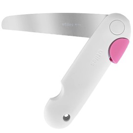KSK utiles Petit saw PT-24 Utility, Pocket-Size, Folding, Handy Saw, Stylish Saw, Metal, Plastic, Made in Japan, Pink/Metal