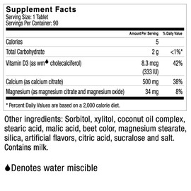 Celebrate Calcium Citrate Plus chewable 500mg - Cherry Tart - 90 Count
