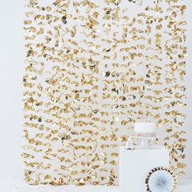 Ginger Ray Gold Foil Flower Party Backdrop - 2 metre - Pick and Mix