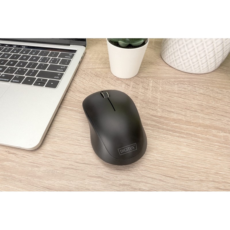 DIGITUS Kabellose Optische Maus 3D, 2.4 GHz 1000 DPI, Schwarz