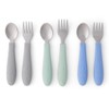 Elk and Friends Kids Silverware with Silicone Handle | Childrens