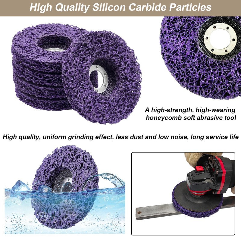 Pack of 5 CSD Disc, Grinding Disc, Purple Cleaning Disc