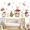 Mushroom Fairy Wall Stickers for Girls: Peel and Stick Woodland