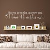 His Eye Is on the Sparrow Wall Decal | Christian