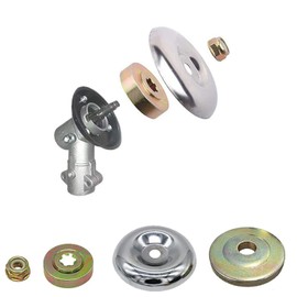 4pcs Universal Lawn Mower Replacement Metal Gear Blades Fixing Kit with M10 Mounting Nut Gear Metal Blade