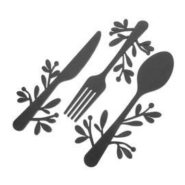 iplusmile 3pcs Fork Spoon Wall Art Rustic Kitchen Decor Sign for Farmhouse Dining Versatile Utensil Hanging Plaque for Organizing Kitchen Essentials