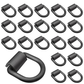 Hedday 20 Pack Weld-On Forged D Rings Heavy Duty,1/2'' D Ring Tie Down Anchor with Welding Clips for Trailers Trucks and Cargo Tie Downs Rated(12,000 lbs Breaking Strength)