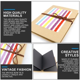 FERCAISH 8 inch Photo Album for DIY, Photo Album for Gluing, DIY Scrapbook Photo Book, Kraft Paper Accordion Scrapbook as Graduation Birthday Anniversary Wedding (34 Pages)