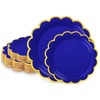 LIKAJON 50 Pcs Royal Blue Paper Plates, 25 Pcs 9"