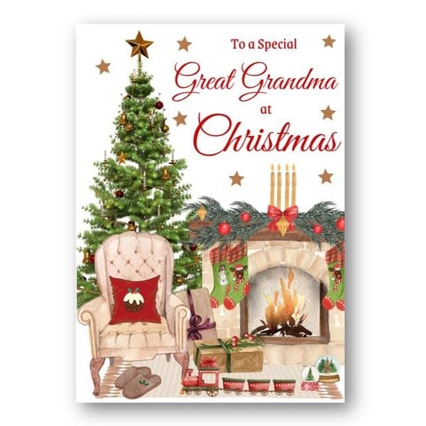 Second Ave Great Grandma Christmas Home Fireplace Xmas Holiday Festive