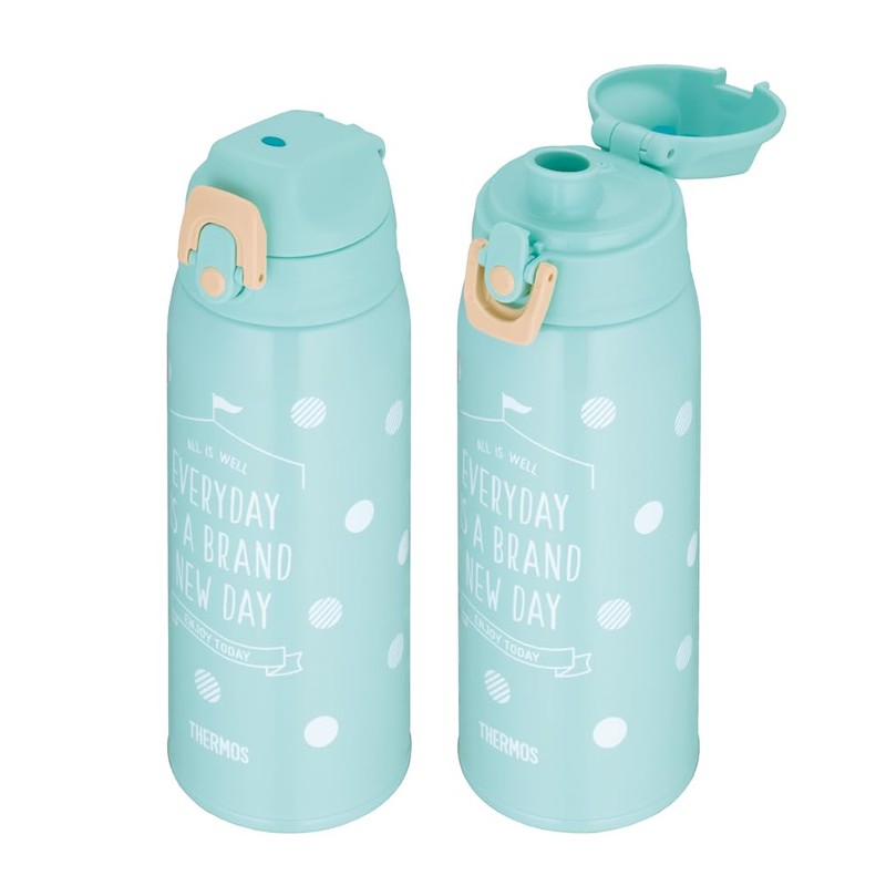 Thermos FJJ-802WF MBE Vacuum Insulated 2-Way Bottle, 0.8L/0.83L Mint Beige