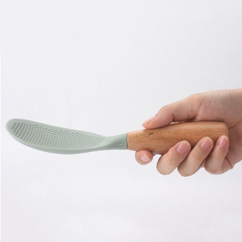 White Standing Silicone Rice Spoon Paddle, Household Rice Shovel Heat