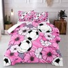 CCoutueChen Queen Soccer Comforter Set for Girls Pink Floral Bedding