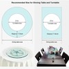 31" Glass Lazy Susan Turntable Large Dining Table, Kitchen Round