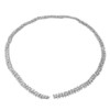 1 Yard 3 Rows Rhinestone Chain Round Glittering Rhinestone White