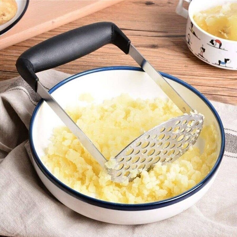AIMALL Stainless Steel Potato Masher Vegetable Tool with Ergonomic Handle
