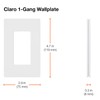 Lutron Claro 1 Gang Decorator/Rocker Wallplate, Gloss | CW-1-GR |