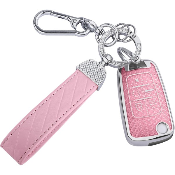 Seedwee for Chevy 5 Button Key Fob Cover, Soft TPU